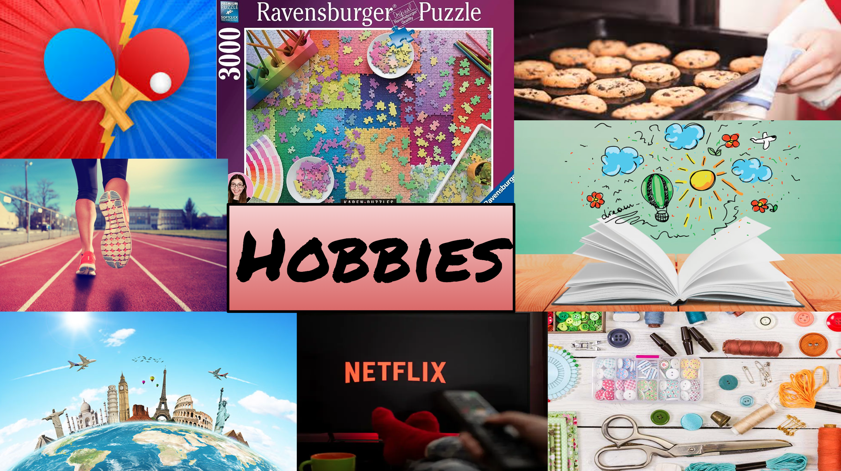 List of different hobbies during free time